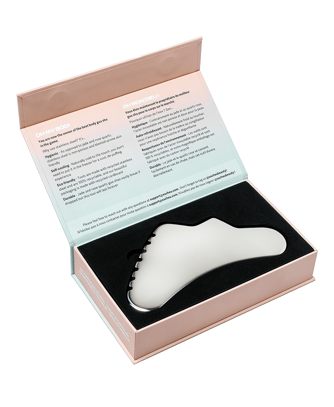 SACHEU Beauty STAINLESS STEEL BODY GUA SHA