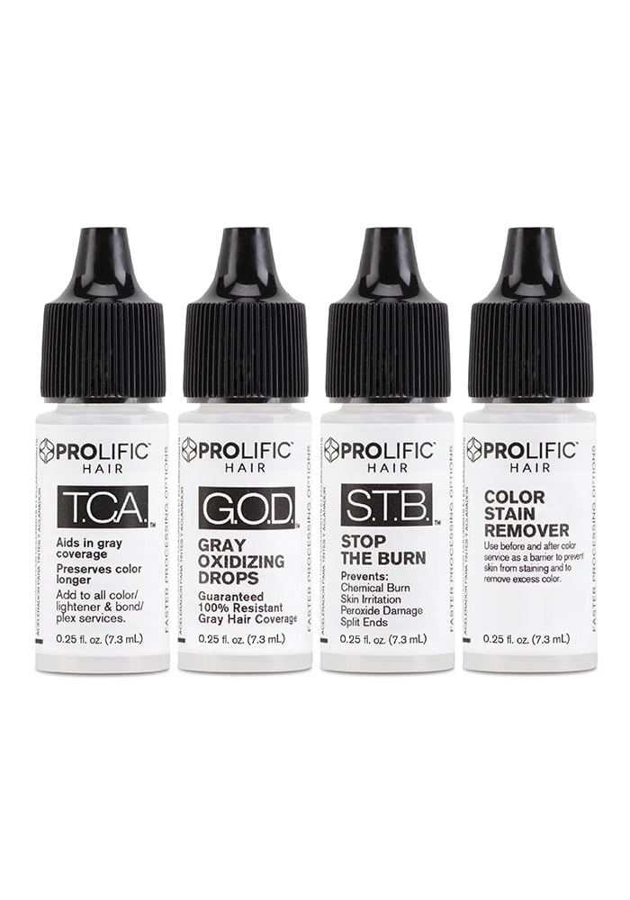 The Color Accelerator, Gray Oxidizing Drops, Stop the Burn & Stain Remover