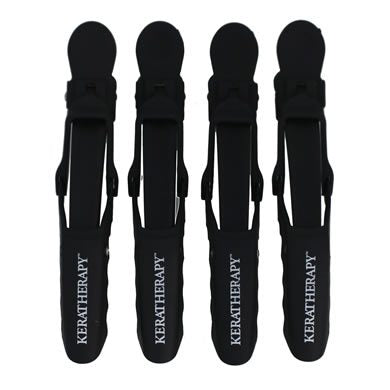 KERATOOLS: 4 Piece Black Shark Clip Set