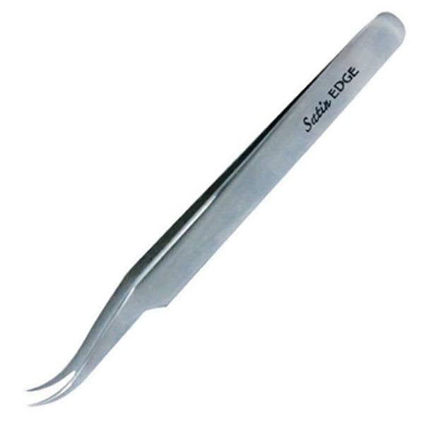 Satin Edge Non-Slip Curved Tip Tweezer