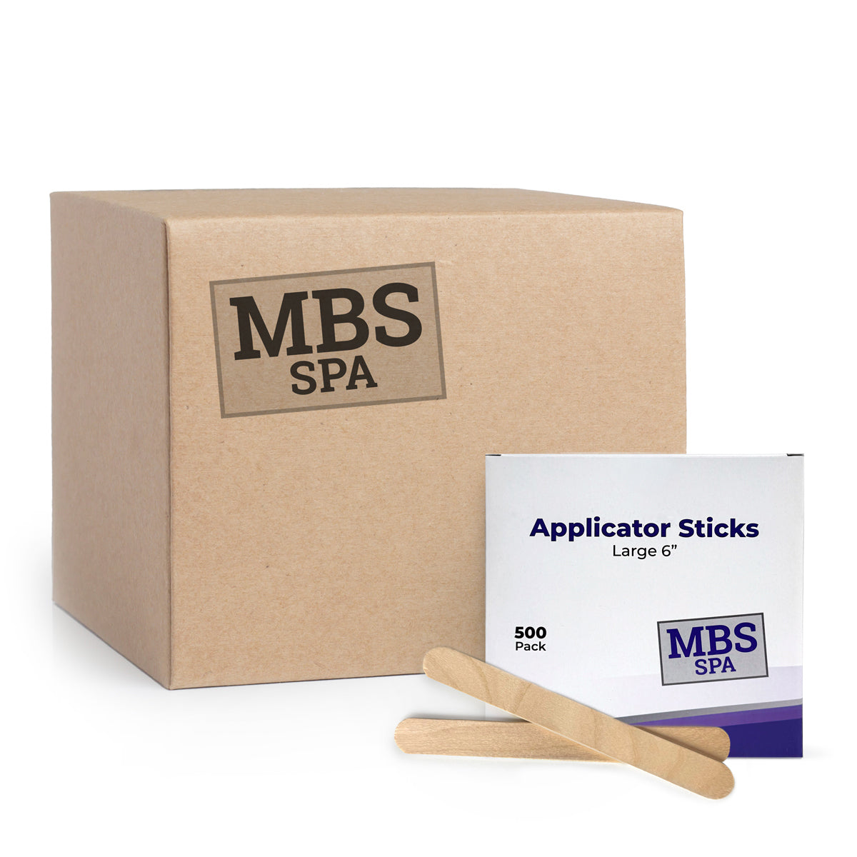 MBS Spa Applicator Sticks Large 6", Case of 5,000