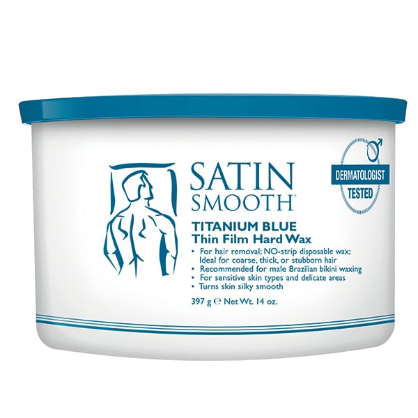 Satin Smooth Titanium Blue Thin Film Hard Wax