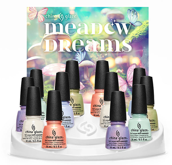China Glaze Nail Lacquer, 12 Piece Display (Meadow Dreams Collection)