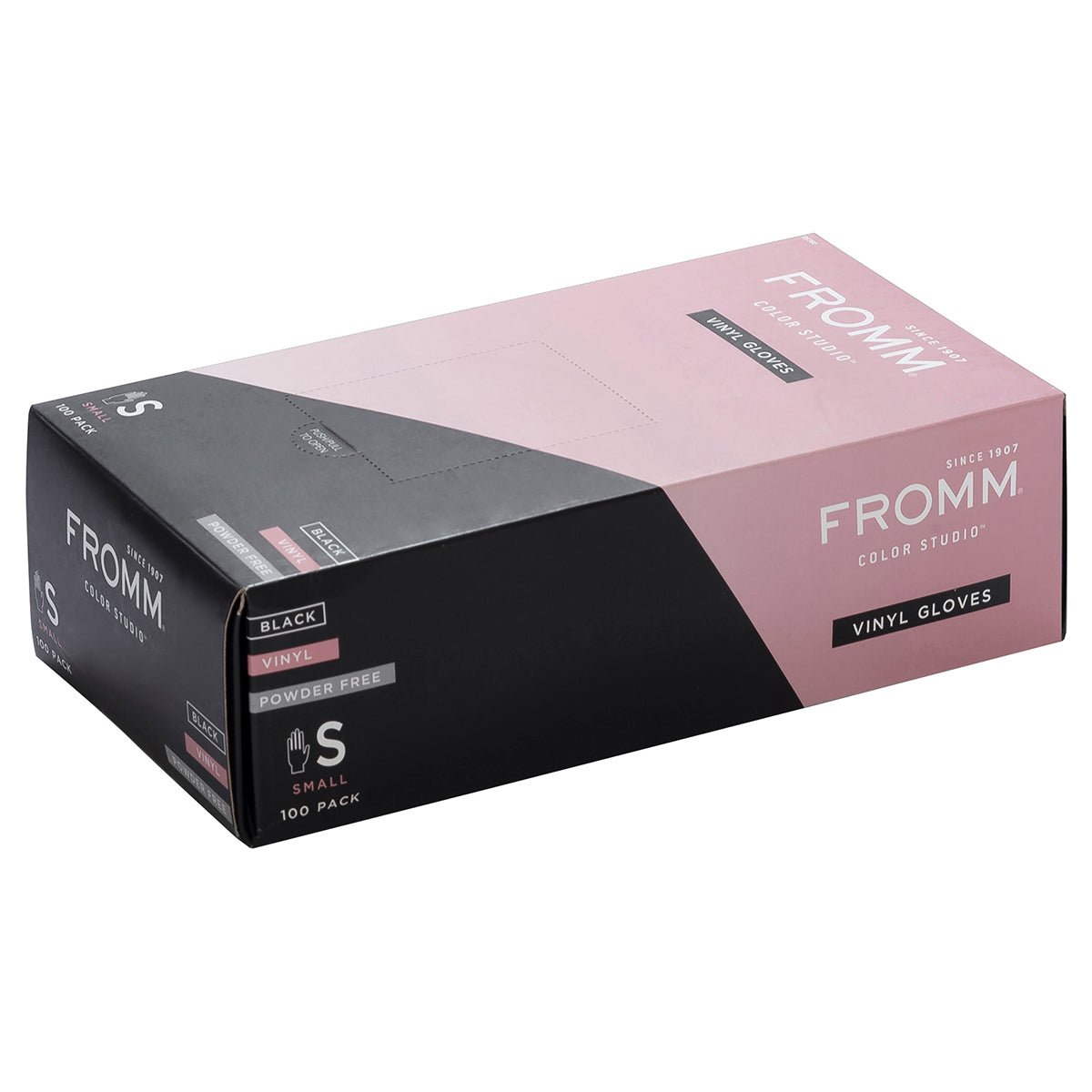 Fromm Color Studio Black Powder Free Vinyl Gloves