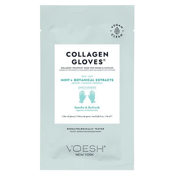 Voesh Mint Oil Collagen Gloves, 1 Pair