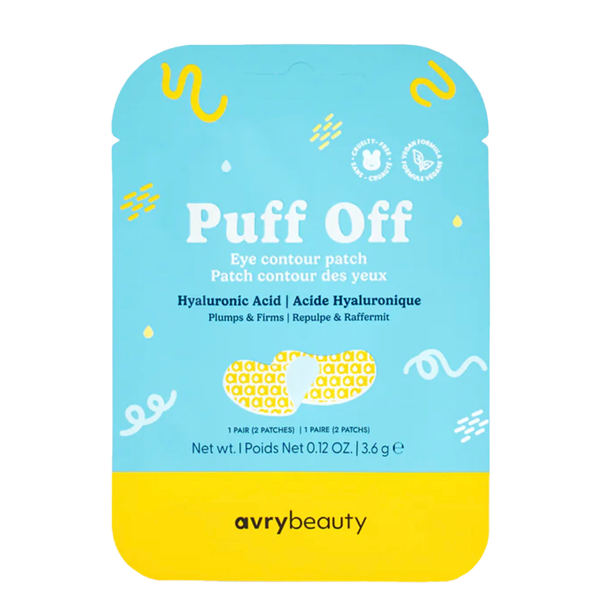 Avry Puff Off Eye Contour Patch with Hyaluronic Acid