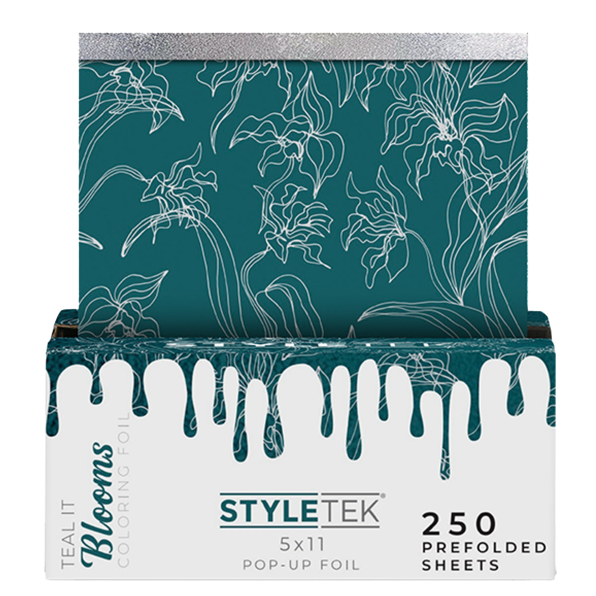 StyleTek Teal It Pop-Up Foil 5" x 11", 250 Sheets (Heavy Embossed)