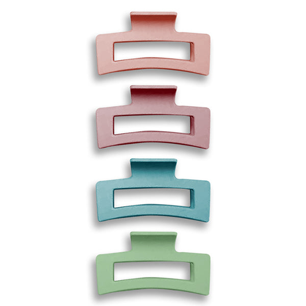 Rectangular Claw Clip (Pastels) 4Pk
