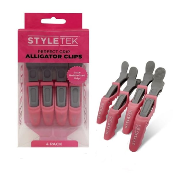 StyleTek Perfect Grip Alligator Clips, 4 Pack