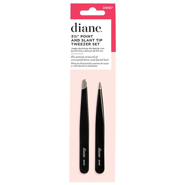 Diane 3.75" Point & Slant & Tip Tweezer Set