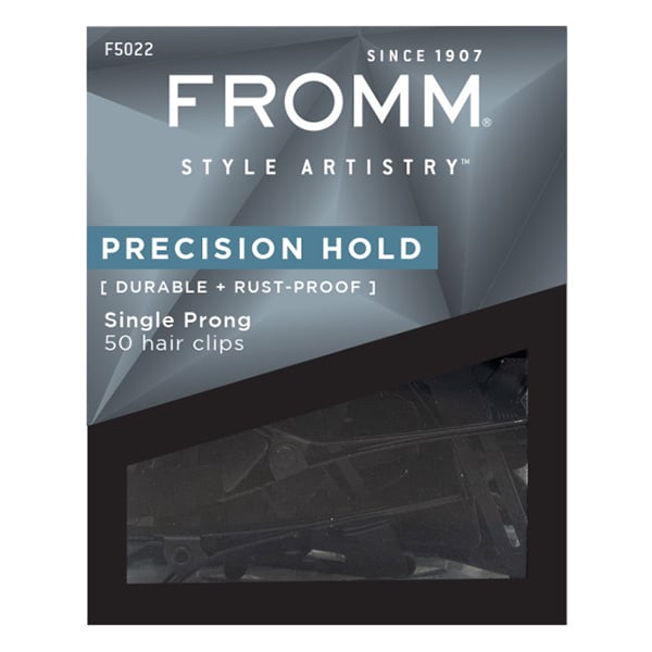 Fromm Style Artistry 1.75" Black Single Prong Clips