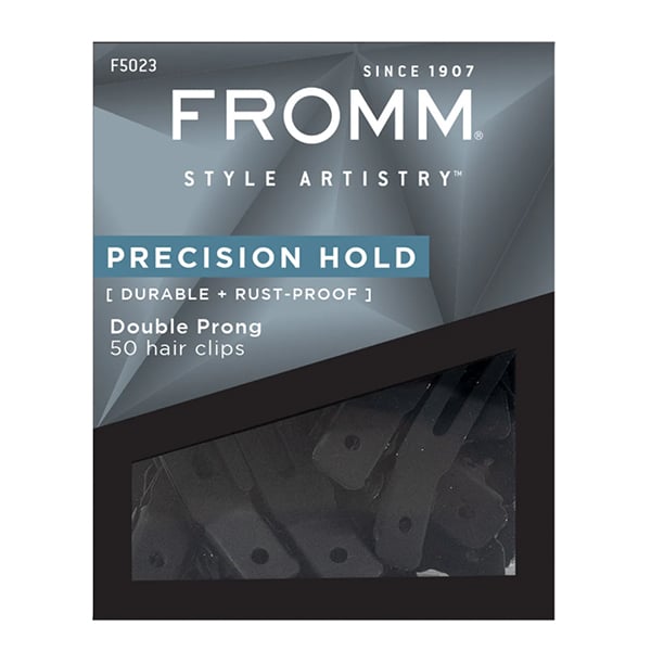 Fromm Style Artistry 1.75" Black Double Prong Clips