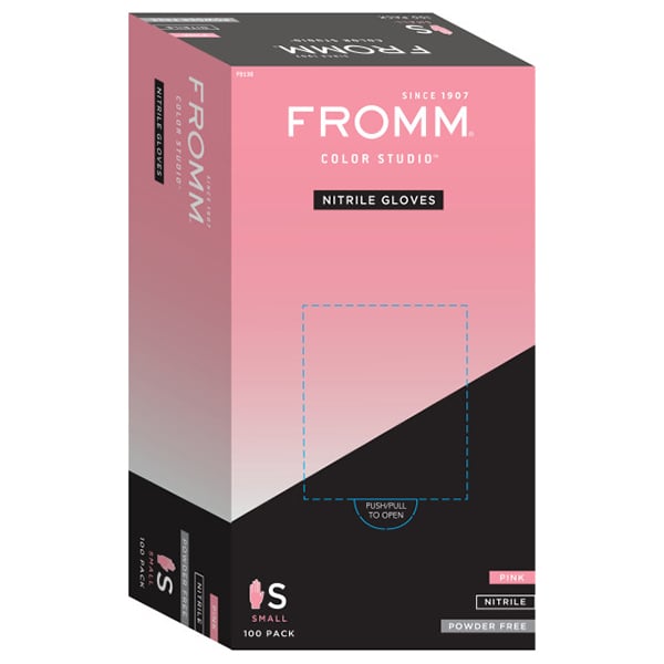 Fromm Color Studio Pink Nitrile Gloves