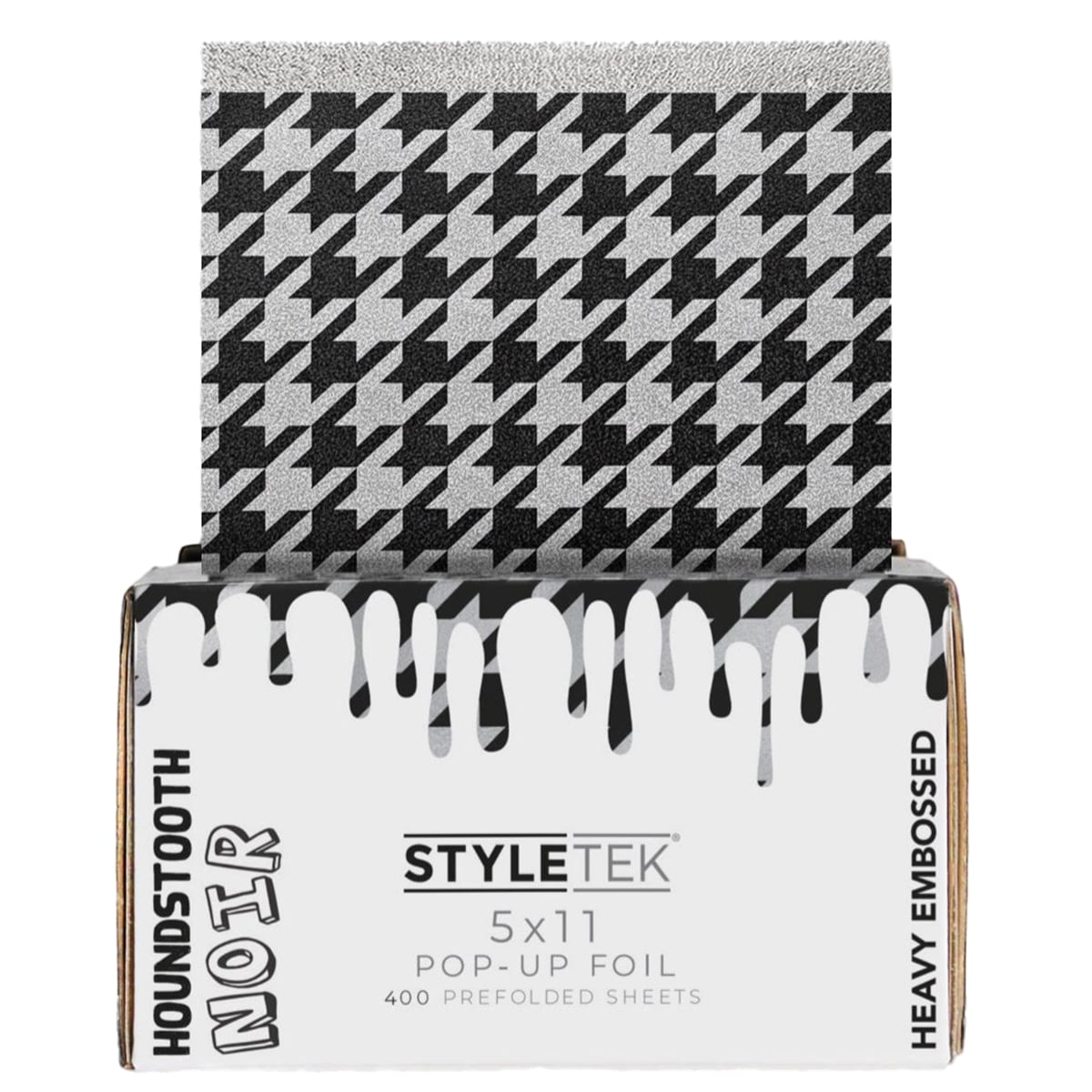 StyleTek Houndstooth Noir Pop-Up Foil, 5" x 11"