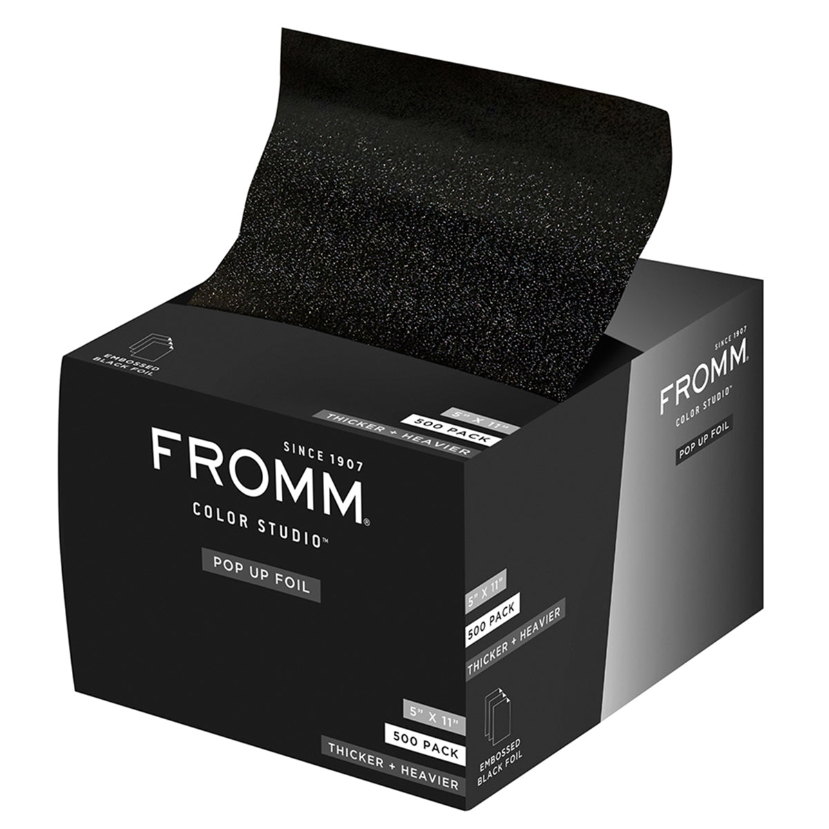 Fromm Color Studio Black Pop-Up Foil 5" x 11", 500 Pack (The Noir Collection)