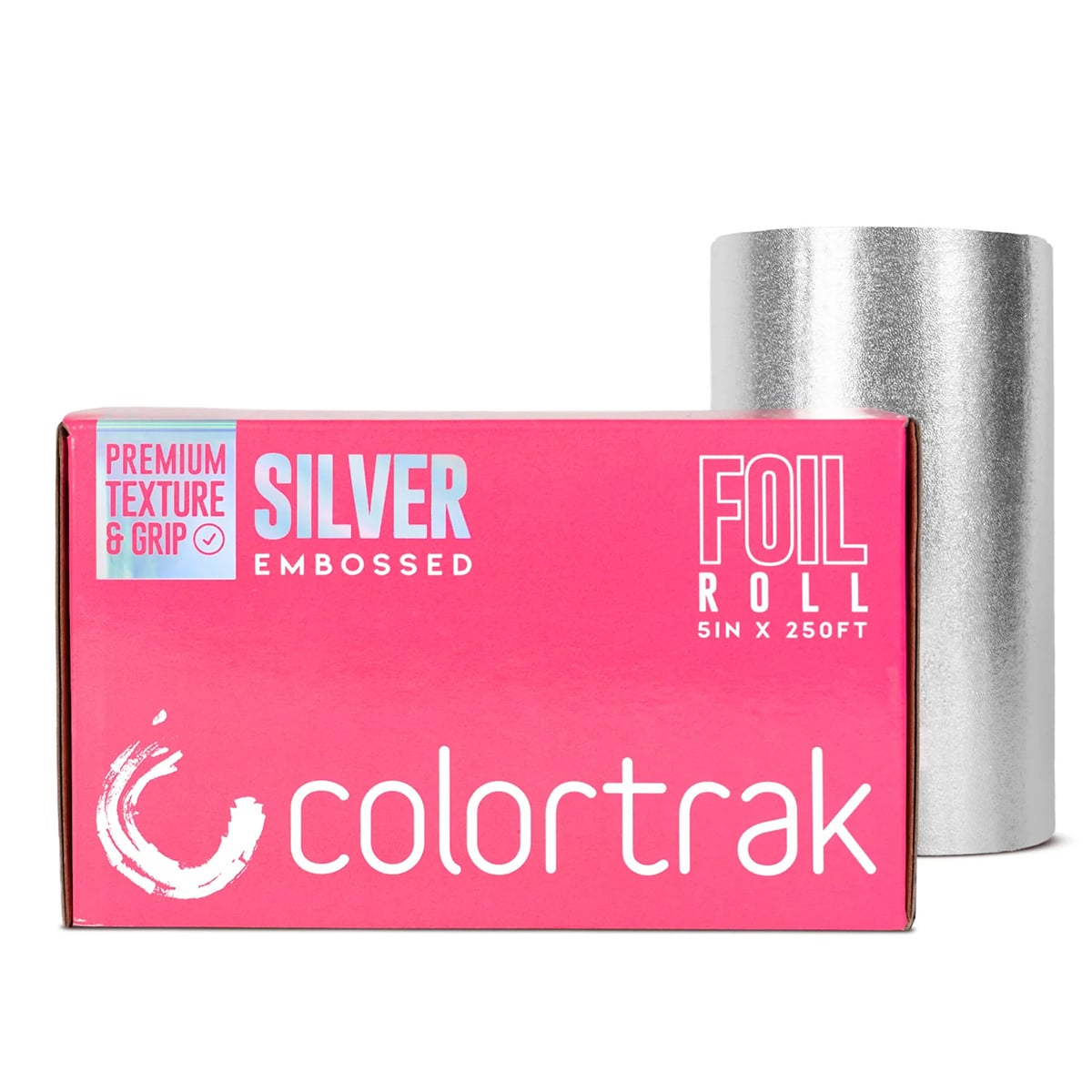 Colortrak Foil Roll Silver, 5" x 250' (Embossed)