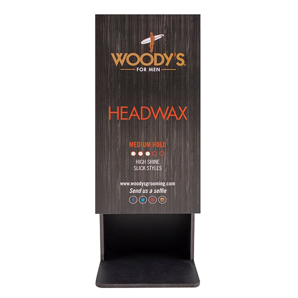 Woody's Head Wax Gravity Feed Display