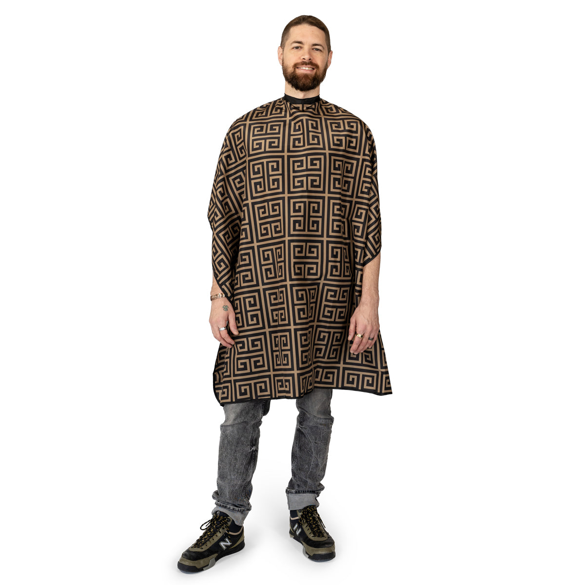 StyleTek Barber Cape Black and Gold