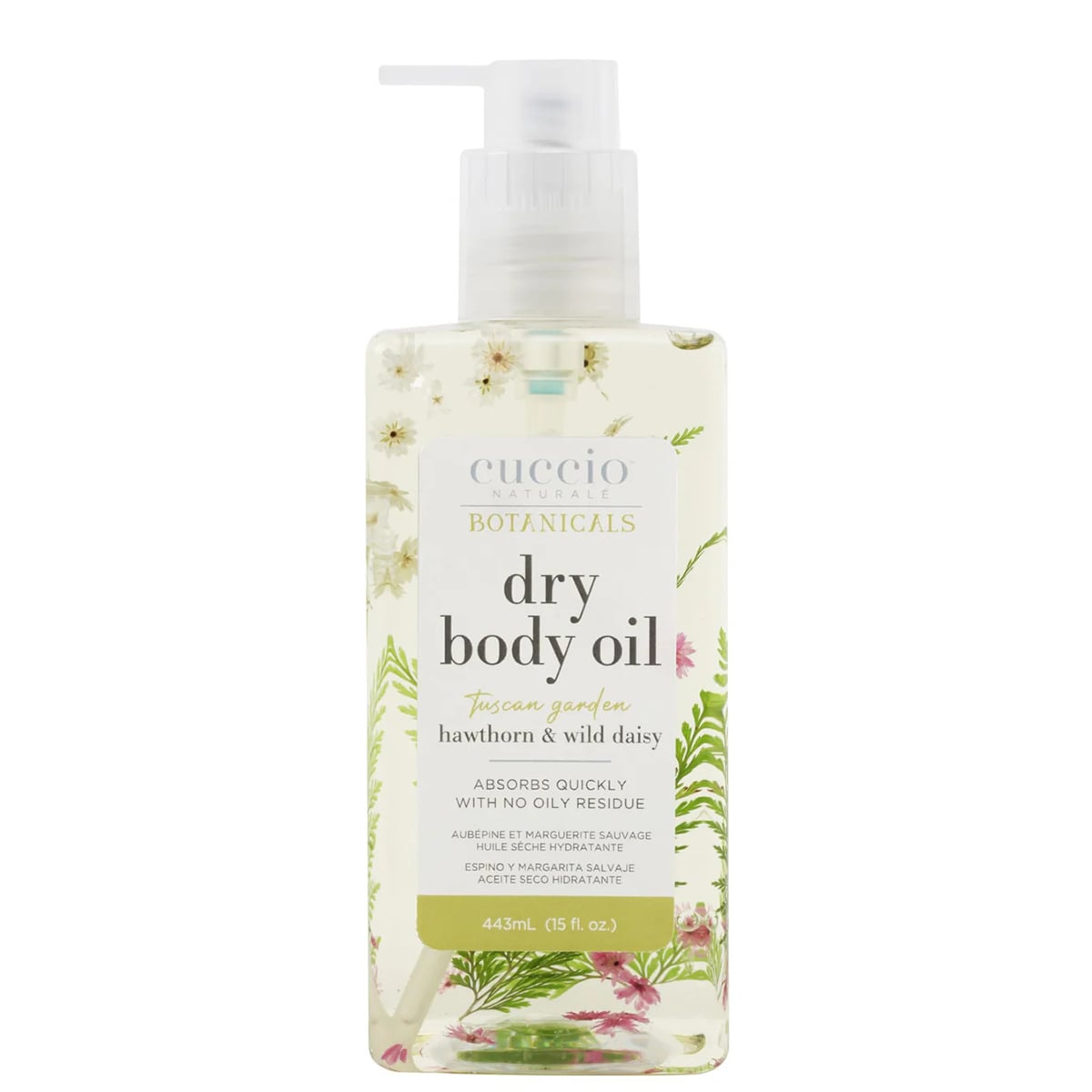 Cuccio Dry Body Oil Tuscan Garden (Hawthorn & Wild Daisy)