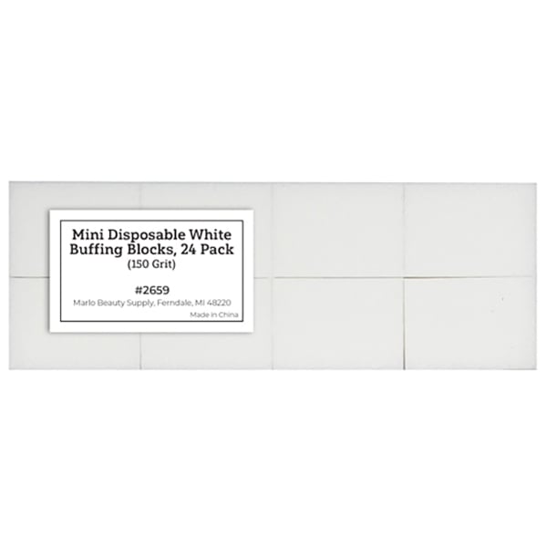 Mini Disposable White Buffing Blocks (150 Grit)