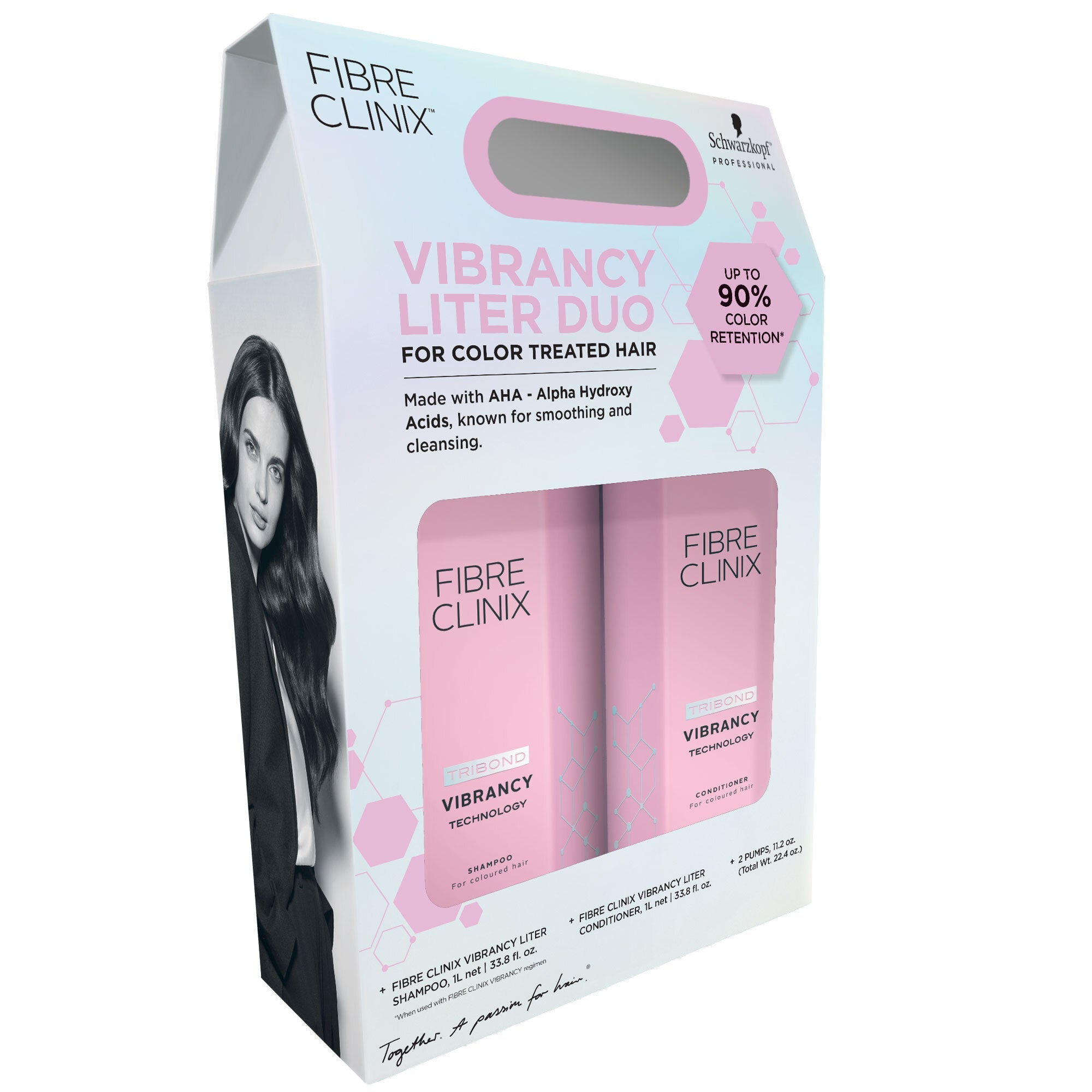 FIBRE CLINIX Vibrancy Shampoo and Conditioner Liter Duo