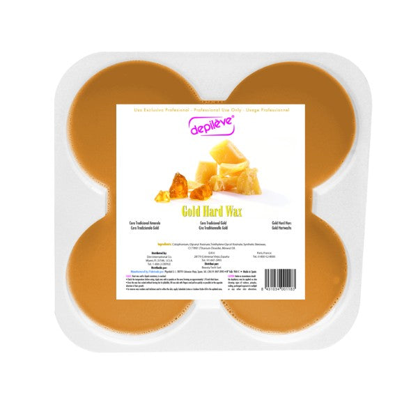 Depileve Gold Hard Wax, 2.2 lb Trays