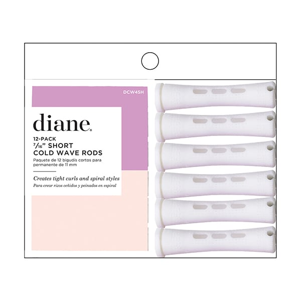 Diane Cold Wave Perm Rods, 12 Pack