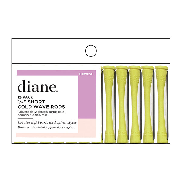 Diane Cold Wave Perm Rods, 12 Pack