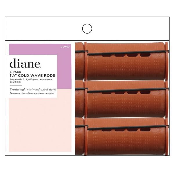 Diane Jumbo Cold Wave Perm Rods, 6 Pack
