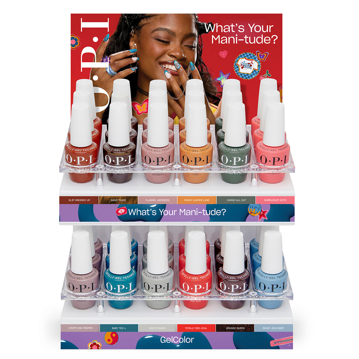 OPI GelColor, 36 Piece Acrylic Display (What's Your Mani-tude Collection)