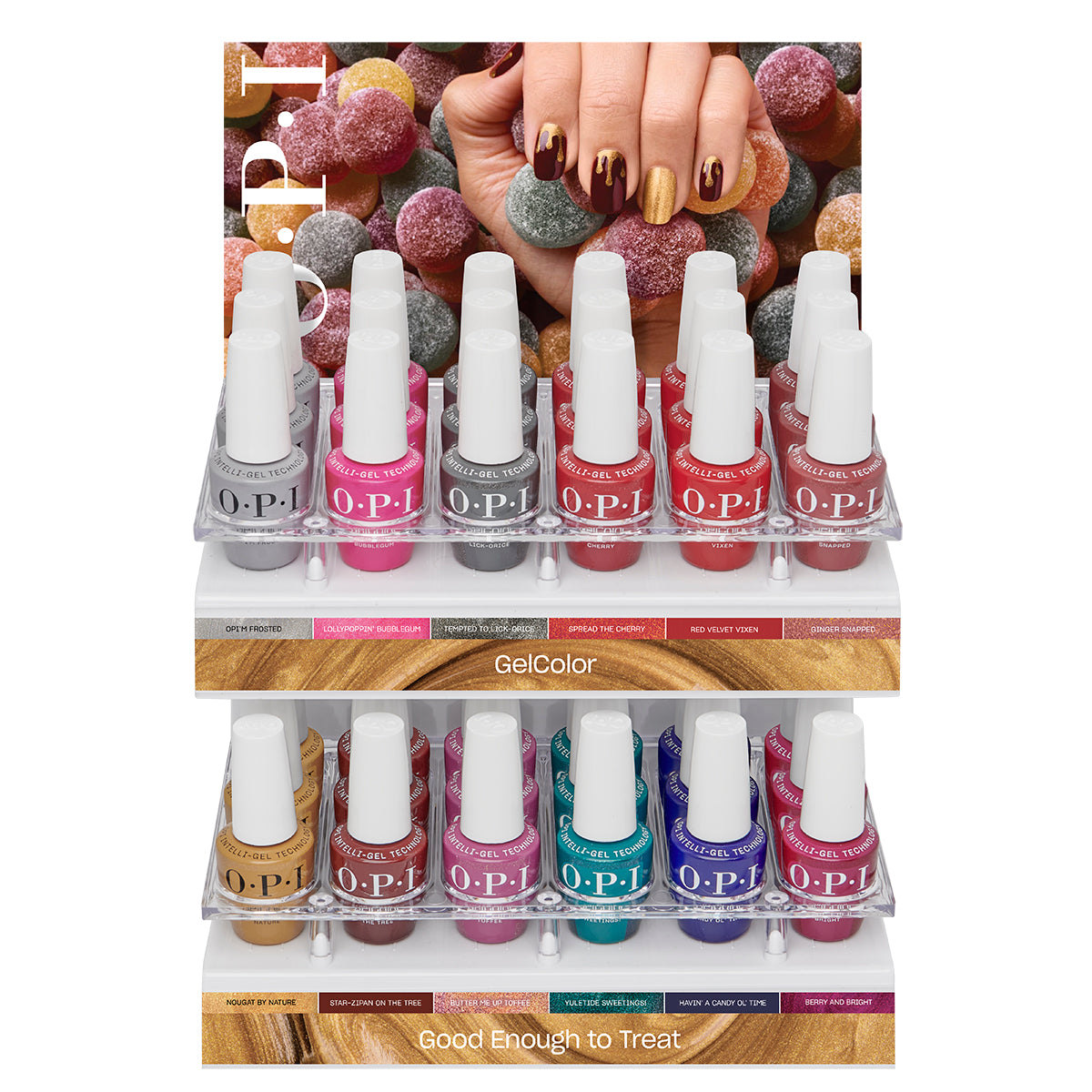 OPI GelColor, 36 Piece Acrylic Display (OPI Good Enough to Treat Collection)