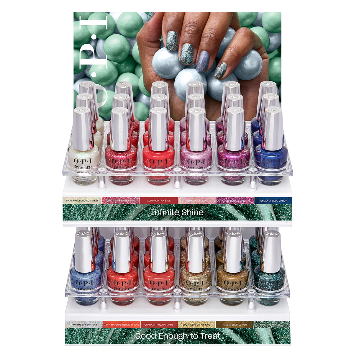 OPI Infinite Shine, 36 Piece Acrylic Display (OPI Good Enough to Treat Collection)