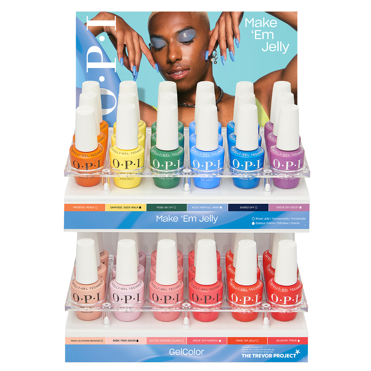 OPI GelColor, 36 Piece Acrylic Display (Make 'Em Jelly Collection)