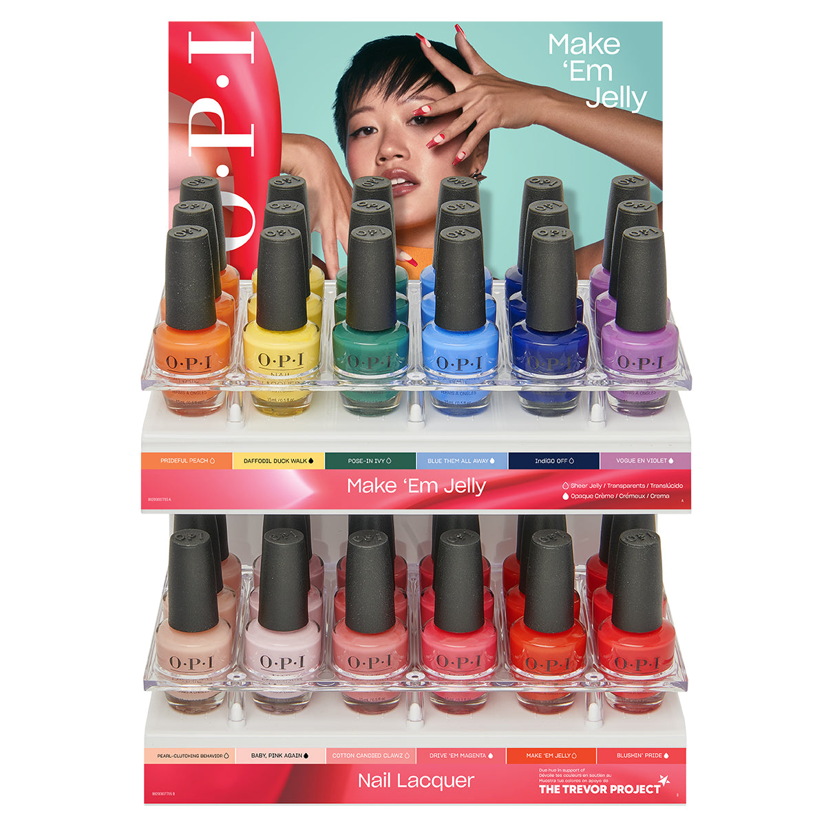 OPI Nail Lacquer, 36 Piece Acrylic Display (Make 'Em Jelly Collection)