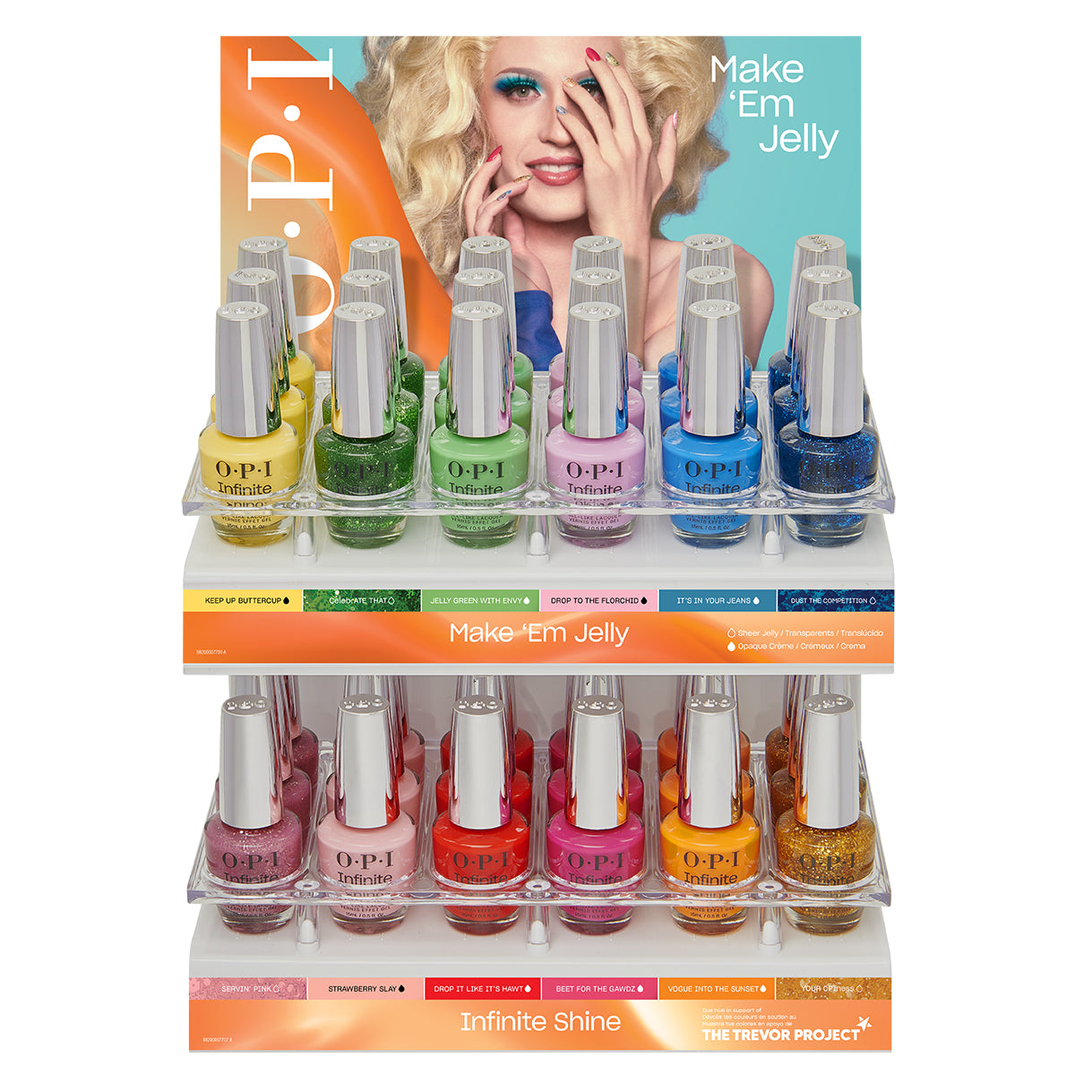 OPI Infinite Shine, 36 Piece Acrylic Display (Make 'Em Jelly Collection)