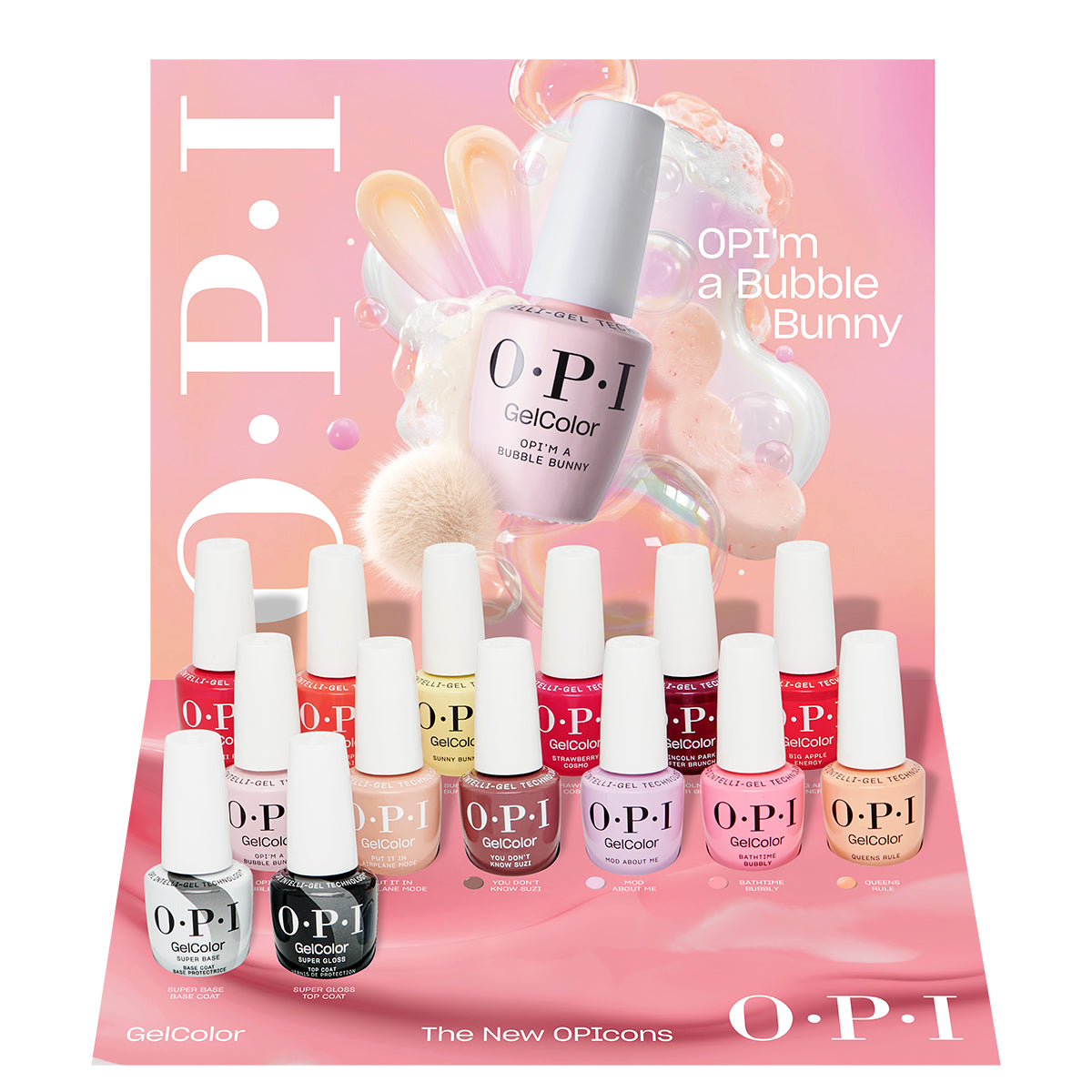 OPI GelColor, 14 Piece Display (The New OPIcons Collection)