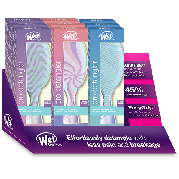 Wet Brush Pro Vintage Sweets Detangler, 9 Piece Display
