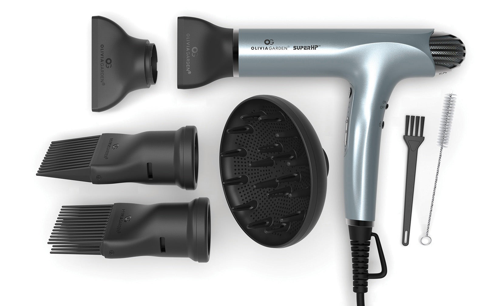 Hp-Dr1 Superhp Hair Dryer - Silver Blue
