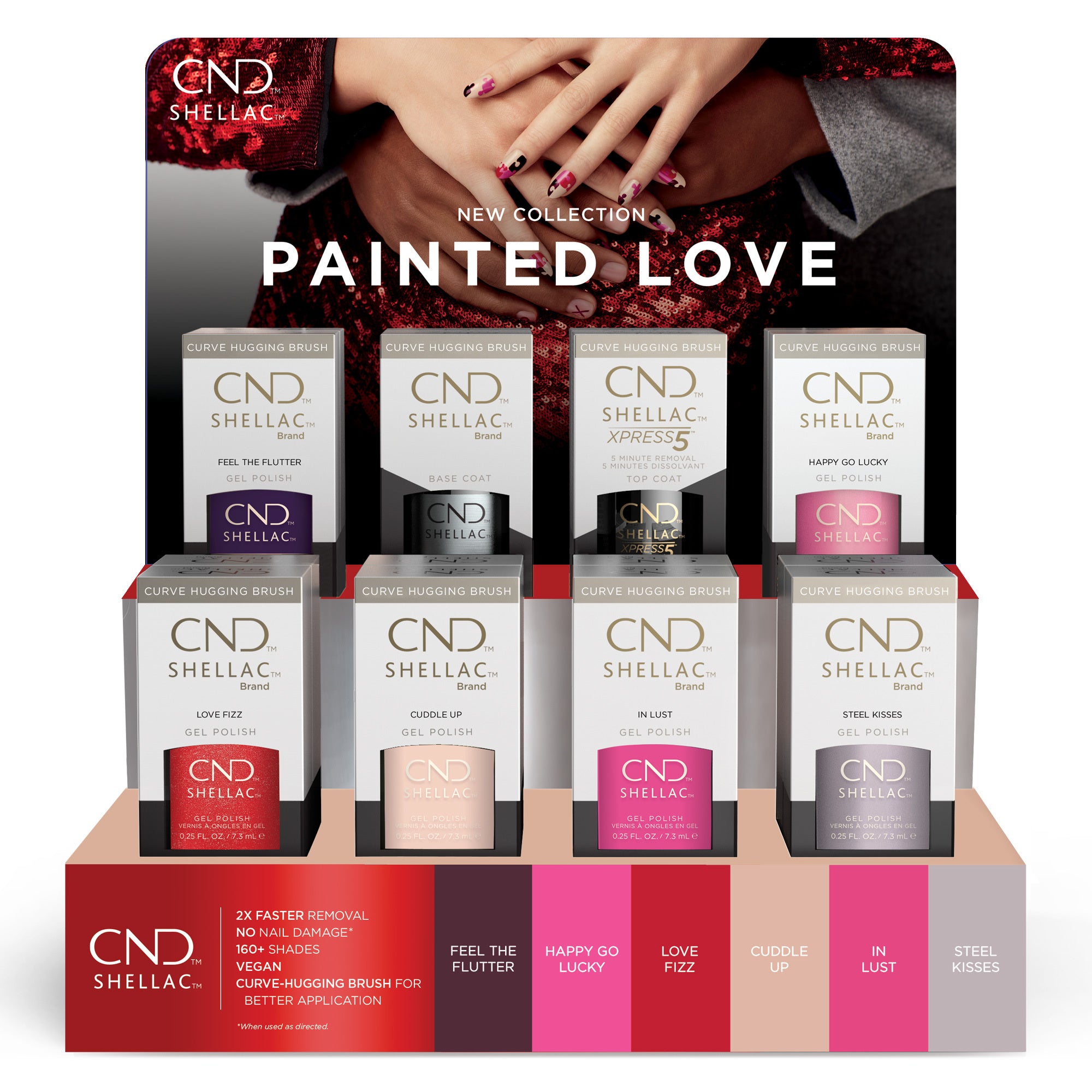 Painted Love Collection Shellac 16pc Display