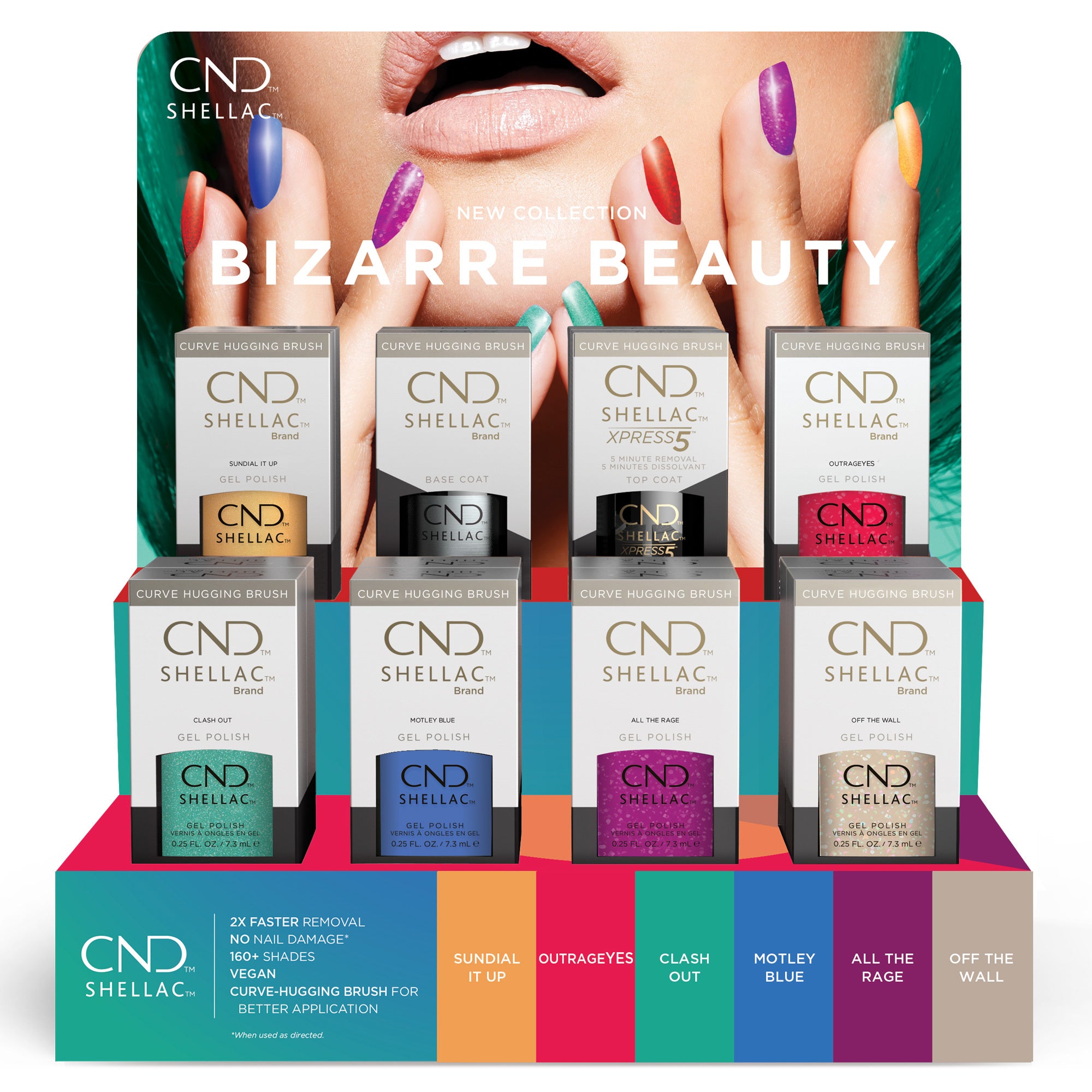Bizarre Beauty Shellac Pop 16pc Display