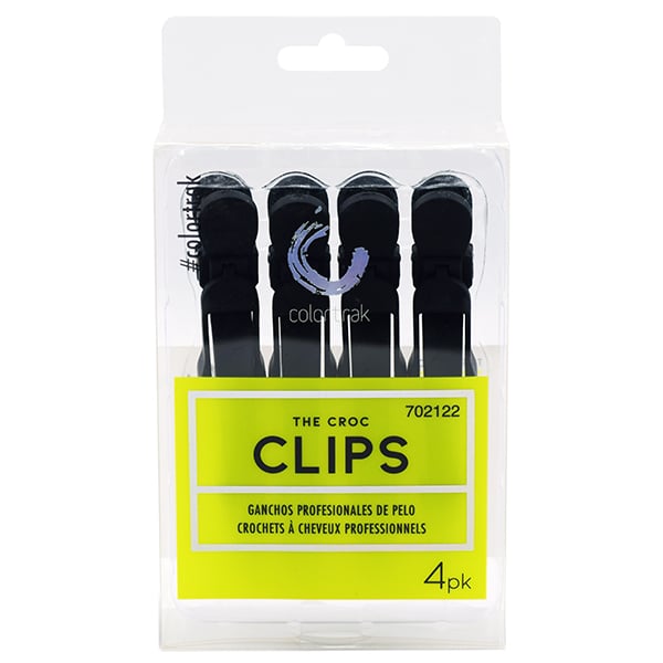 Colortrak Black Rubberized Croc Clips