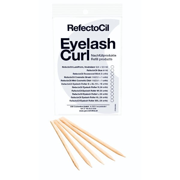 RefectoCil Eyelash Curl & Lift Application Rosewood Sticks