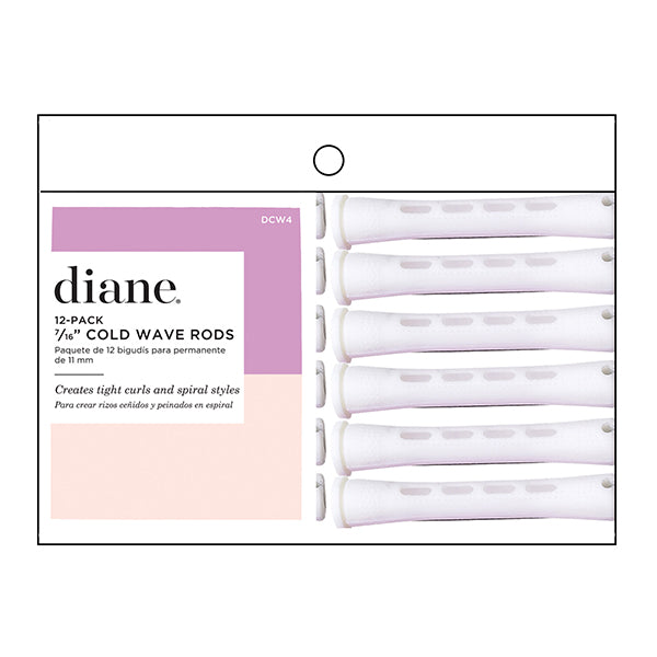 Diane Cold Wave Perm Rods, 12 Pack