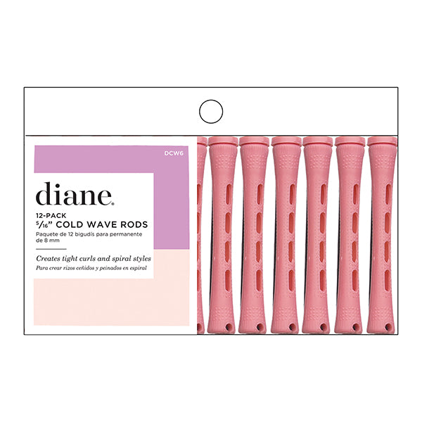 Diane Cold Wave Perm Rods, 12 Pack