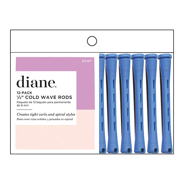 Diane Cold Wave Perm Rods, 12 Pack