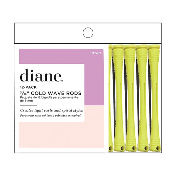 Diane Cold Wave Perm Rods, 12 Pack
