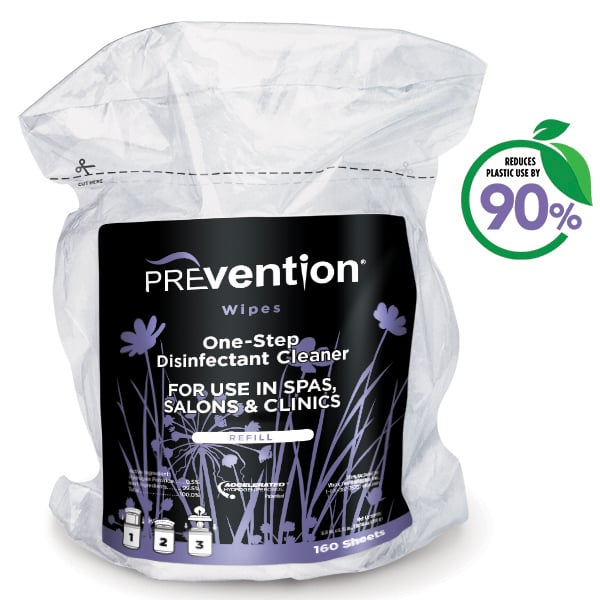 Prevention One-Step Disinfectant Cleaner Refill Wipes