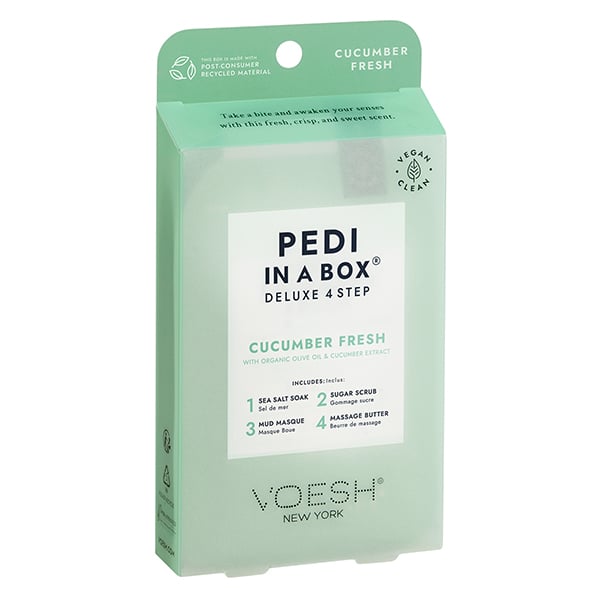 Voesh Cucumber Fresh Pedi in a Box Deluxe (4 Step Kit)