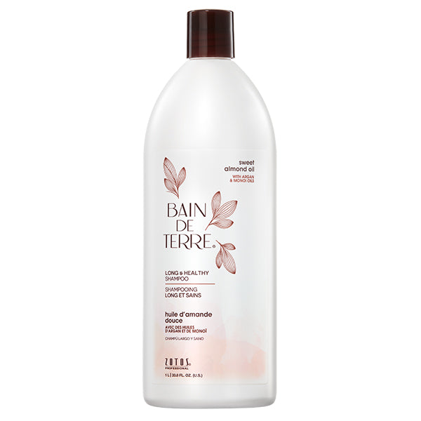 Bain De Terre Sweet Almond Oil Long & Healthy Shampoo, Liter