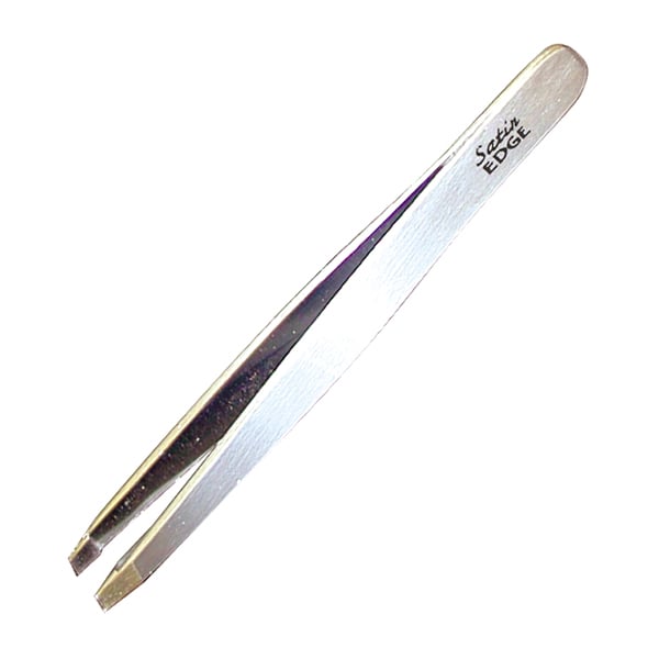 Satin Edge 4" Slant Tip Tweezer